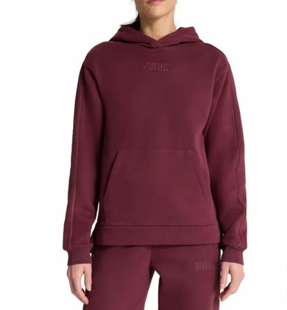 PUMA Women's Long Sleeve Fleece Pullover Hoodie with Kangaroo Pocket (US, Alpha, XX-Large, Regular, Regular, Red)