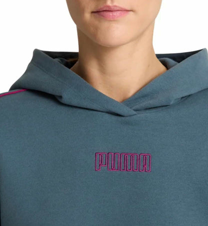 PUMA Women's Long Sleeve Fleece Pullover Hoodie with Kangaroo Pocket (US, Alpha, XX-Large, Regular, Regular, Blue)