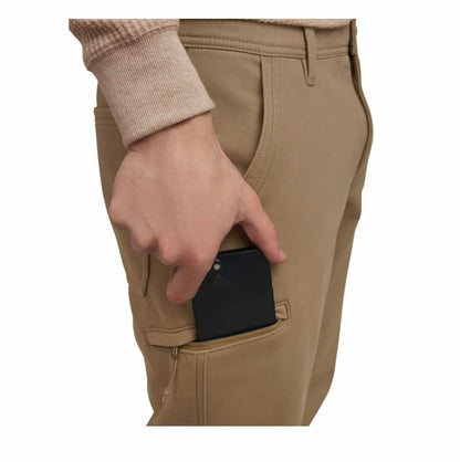 Weatherproof Vintage Men's Comfort Stretch Relaxed Fit Bonded Fleece Lined Canvas Utility Pant (US, Waist Inseam, 40, 30, Regular, Regular, Tan)