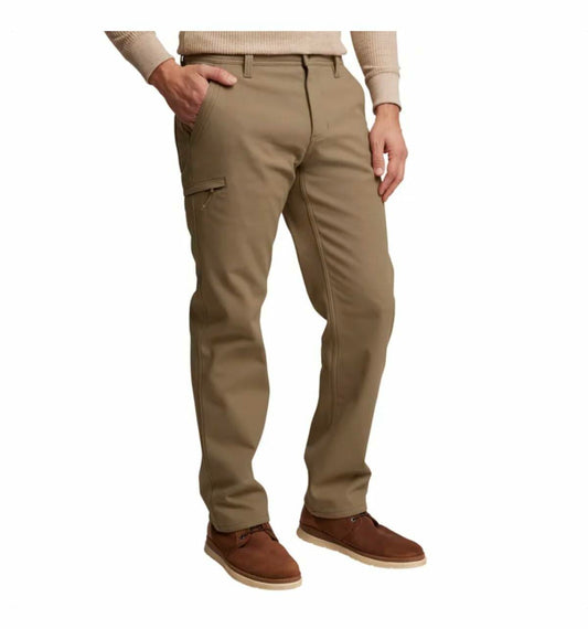 Weatherproof Vintage Men's Comfort Stretch Relaxed Fit Bonded Fleece Lined Canvas Utility Pant (US, Waist Inseam, 40, 30, Regular, Regular, Tan)