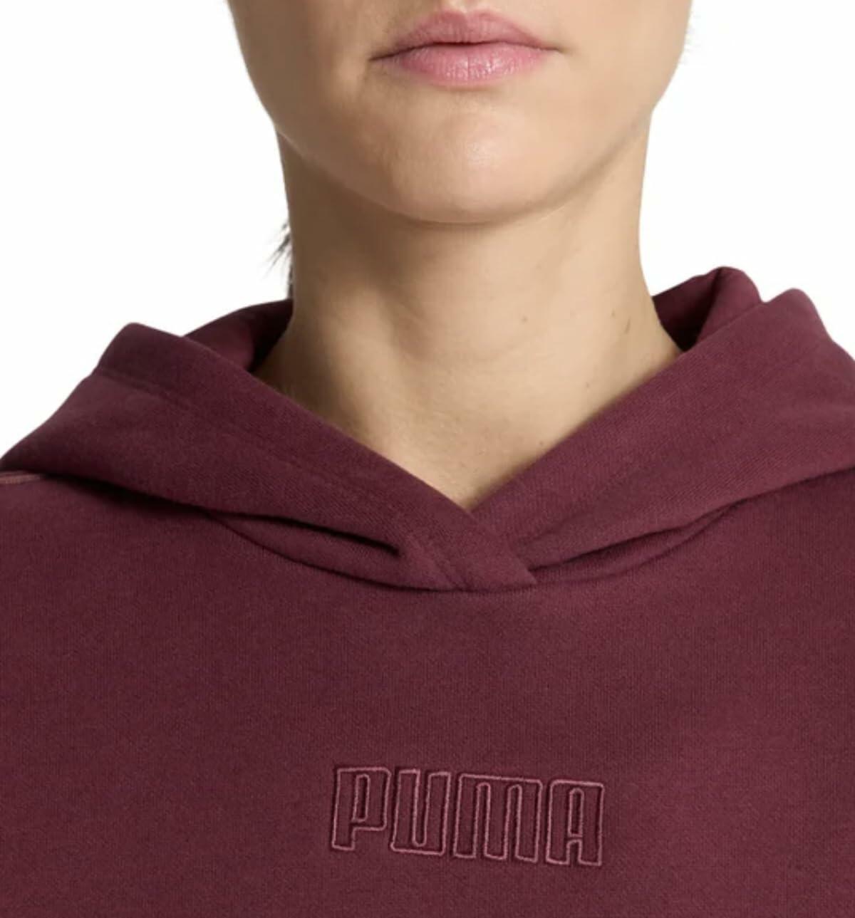PUMA Women's Long Sleeve Fleece Pullover Hoodie with Kangaroo Pocket (US, Alpha, XX-Large, Regular, Regular, Red)