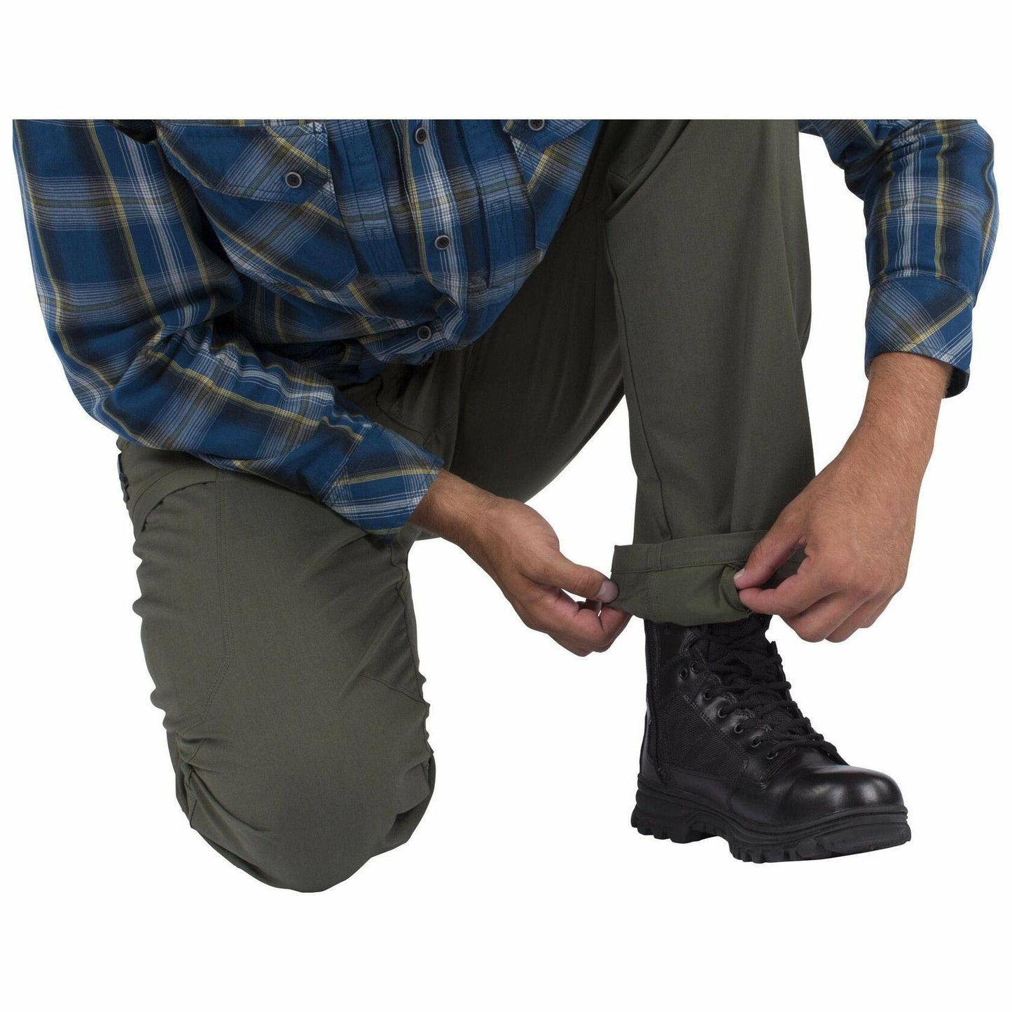 5.11 Tactical Men's Apex Cargo Work Pants, Flex-Tac Stretch Fabric, Gusseted, Water Resistant Finish, TDU Green, Men's Size 34W x 34L