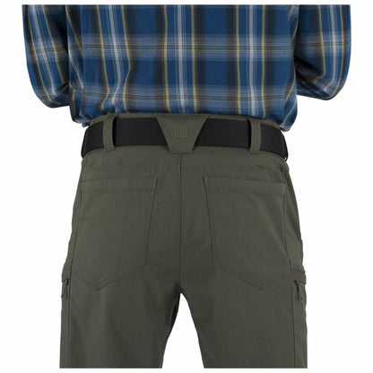 5.11 Tactical Men's Apex Cargo Work Pants, Flex-Tac Stretch Fabric, Gusseted, Water Resistant Finish, TDU Green, Men's Size 34W x 34L
