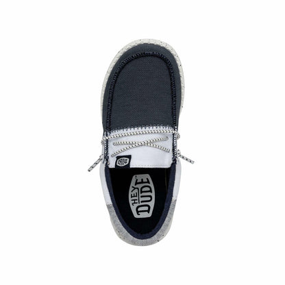 HEYDUDE Mens Wally Tri-Varsity (Toddler) Navy size 4