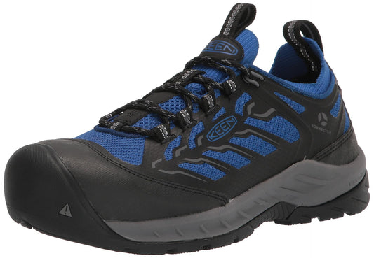KEEN Utility Women's Flint II Sport Low Composite Toe Work Shoe, Nautical Blue/Steel Grey, 5.5 Wide