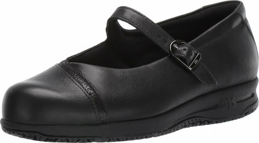 SAS Clare Non-Slip Black/Black Web 10 M (M) (B)