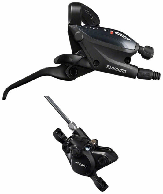 SHIMANO Bicycle Disc Brake Lever Assembled Set - ST-EF505 ((8R), 8SPD, BR-MT200(R), W/O Adapter)