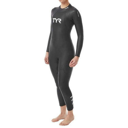 TYR womens Tyr Women's Hurricane Wetsuit Cat 1 Swimsuit, Black, Small