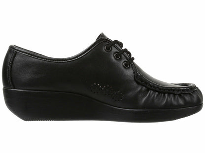 SAS Bounce Comfort Moc Lace-Up Shoes for Women – Leather Upper – Textile Lining – Foot-Shape® Last Construction Bluebird 9.5 WW - Double Wide (D)