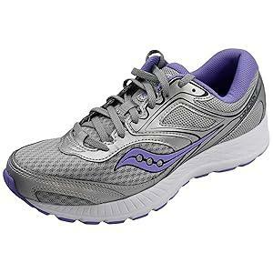 Saucony Women's VERSAFOAM Cohesion 12 Silver/Purple Road Running Shoe 10.5 Medium US