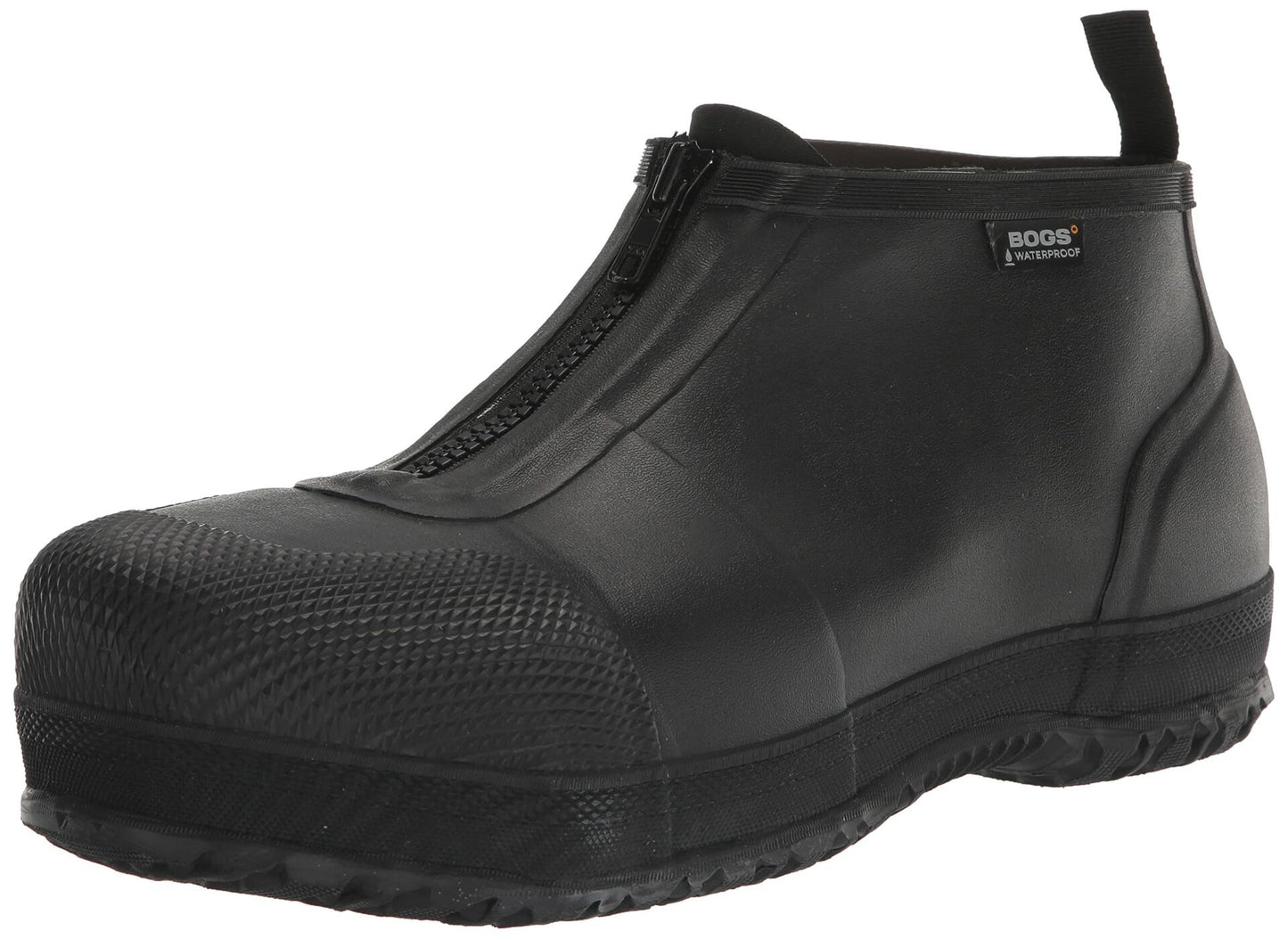 BOGS® Overshoe Zip Composite Safety Toe Work Shoes for Men and Women – Synthetic and Textile Construction Black Men's 5, Women's 7 Medium