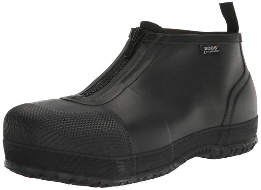 BOGS® Overshoe Zip Composite Safety Toe Work Shoes for Men and Women – Synthetic and Textile Construction Black Men's 5, Women's 7 Medium
