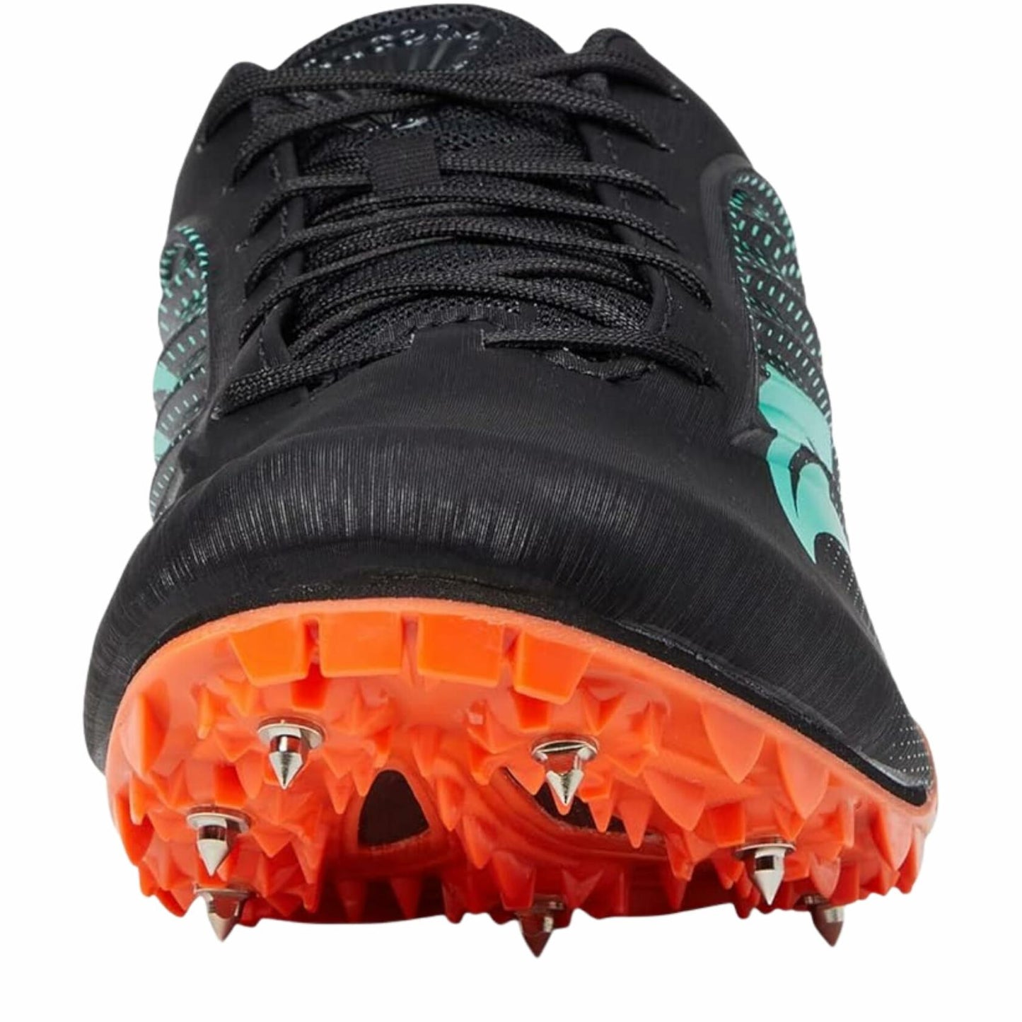 Saucony Men's Spitfire 5 Track Sneaker, Black/Cool Mint, 7.5