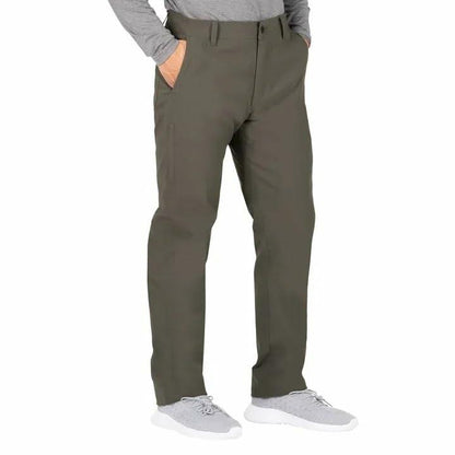 Gerry Men's Water Resistant Fleece Lined Stretch Pants with Zip Pockets and Adjustable Hem, Green (30W x 32L)