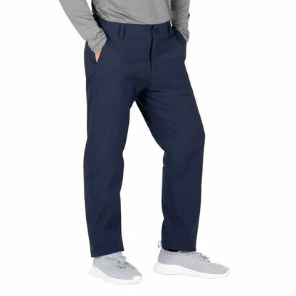 Gerry Men's Water Resistant Fleece Lined Stretch Pants with Zip Pockets and Adjustable Hem, Blue (30W x 30L)