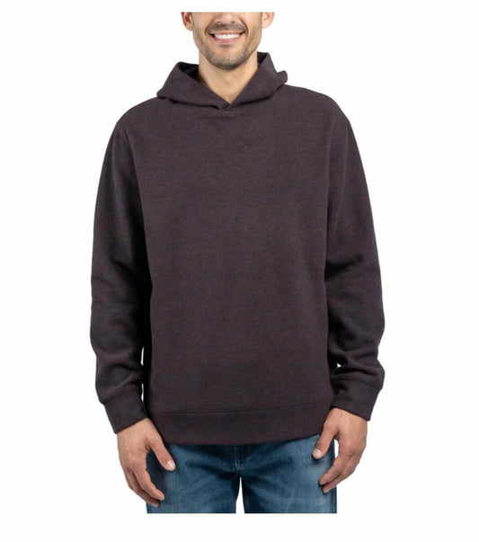 Jachs New York Men's Relaxed Fit Brushed Heathered Pullover Hoodie with Pockets (US, Alpha, Small, Regular, Regular, Dark Red)