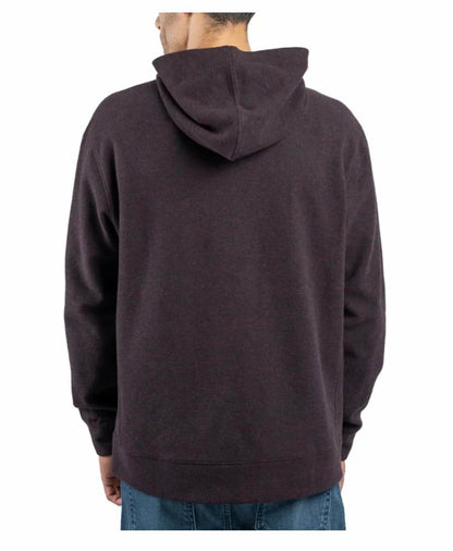Jachs New York Men's Relaxed Fit Brushed Heathered Pullover Hoodie with Pockets (US, Alpha, Large, Regular, Regular, Dark Red)