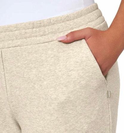 Mondetta Women's Pull On High Waisted Fleece Pant (US, Alpha, Large, Regular, Regular, Tan)