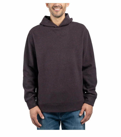 Jachs New York Men's Relaxed Fit Brushed Heathered Pullover Hoodie with Pockets (US, Alpha, Large, Regular, Regular, Dark Red)