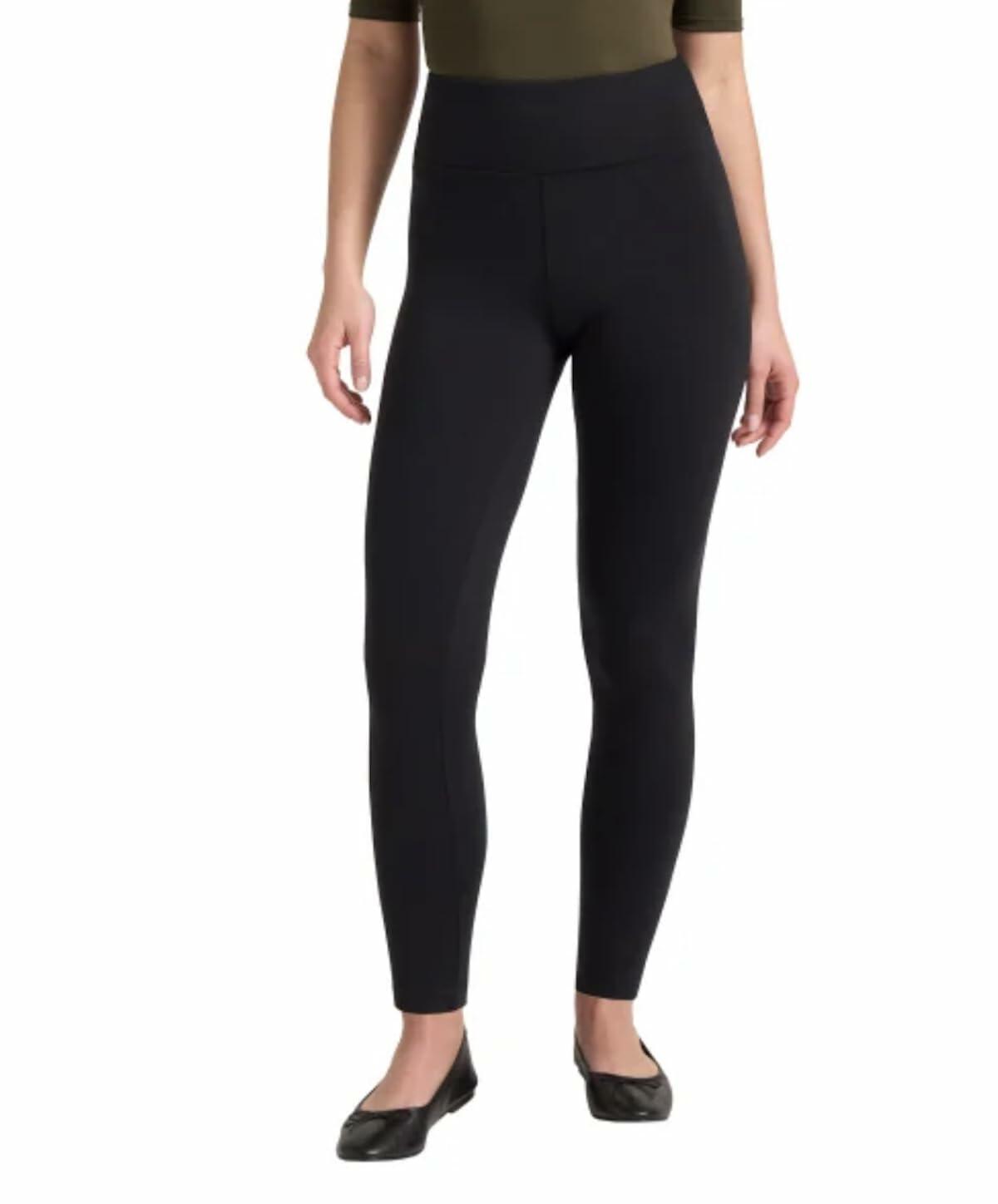 Matty M Women's Stretch High Rise Pull On Legging (US, Alpha, XX-Large, Regular, Regular, Black)