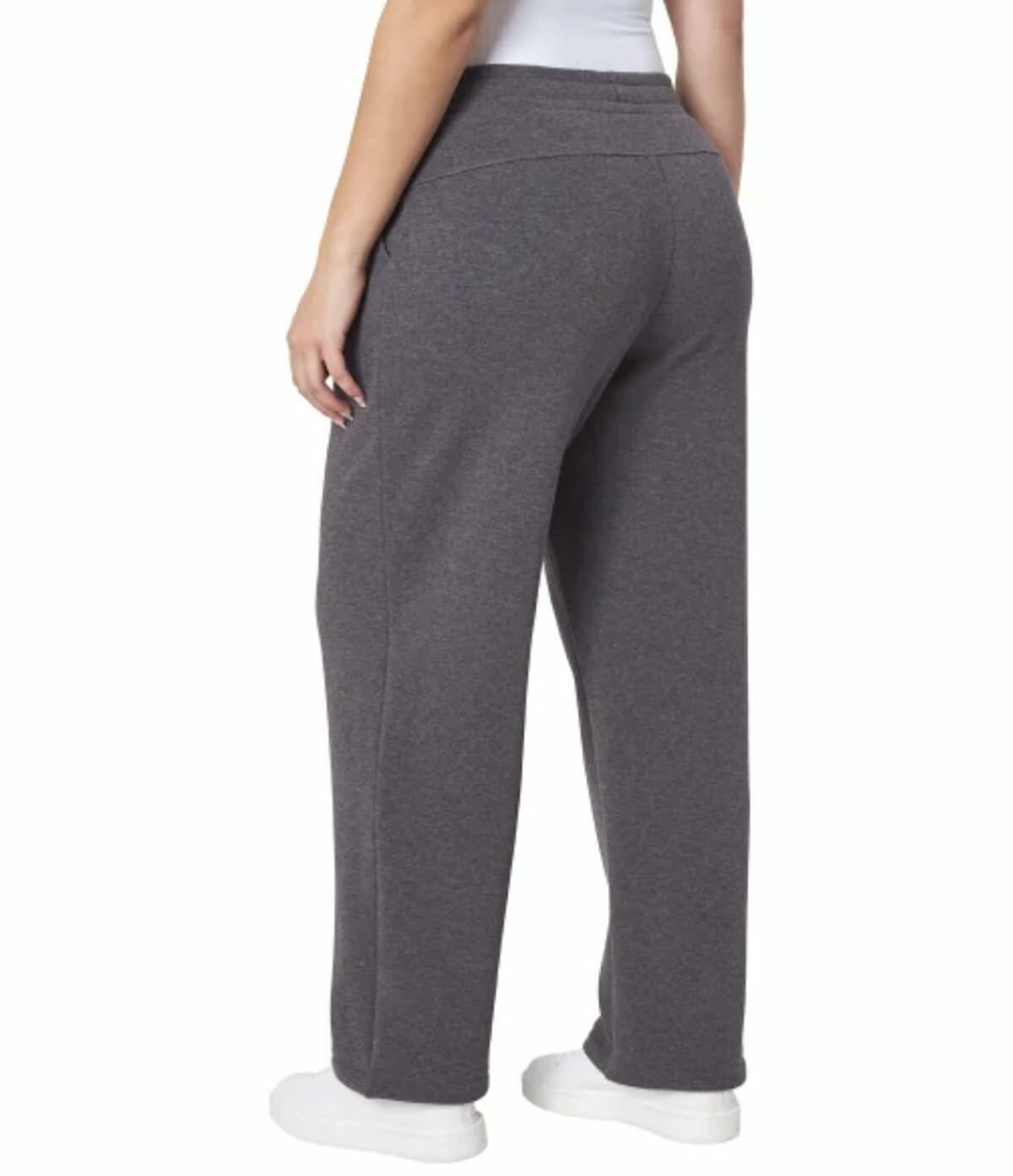 Mondetta Women's Pull On High Waisted Fleece Pant (US, Alpha, X-Large, Regular, Regular, Purple)
