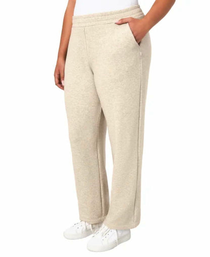 Mondetta Women's Pull On High Waisted Fleece Pant (US, Alpha, Large, Regular, Regular, Tan)