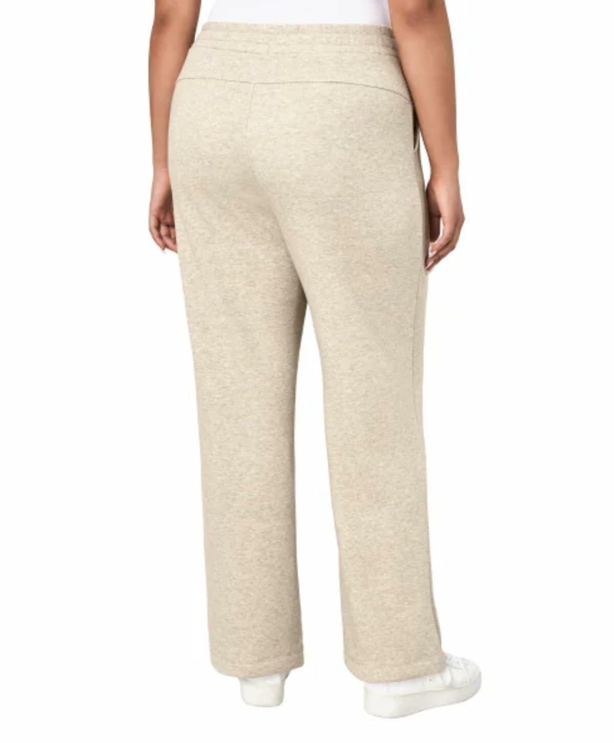 Mondetta Women's Pull On High Waisted Fleece Pant (US, Alpha, Large, Regular, Regular, Tan)