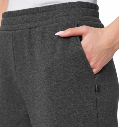 Mondetta Women's Pull On High Waisted Fleece Pant (US, Alpha, Large, Regular, Regular, Black)