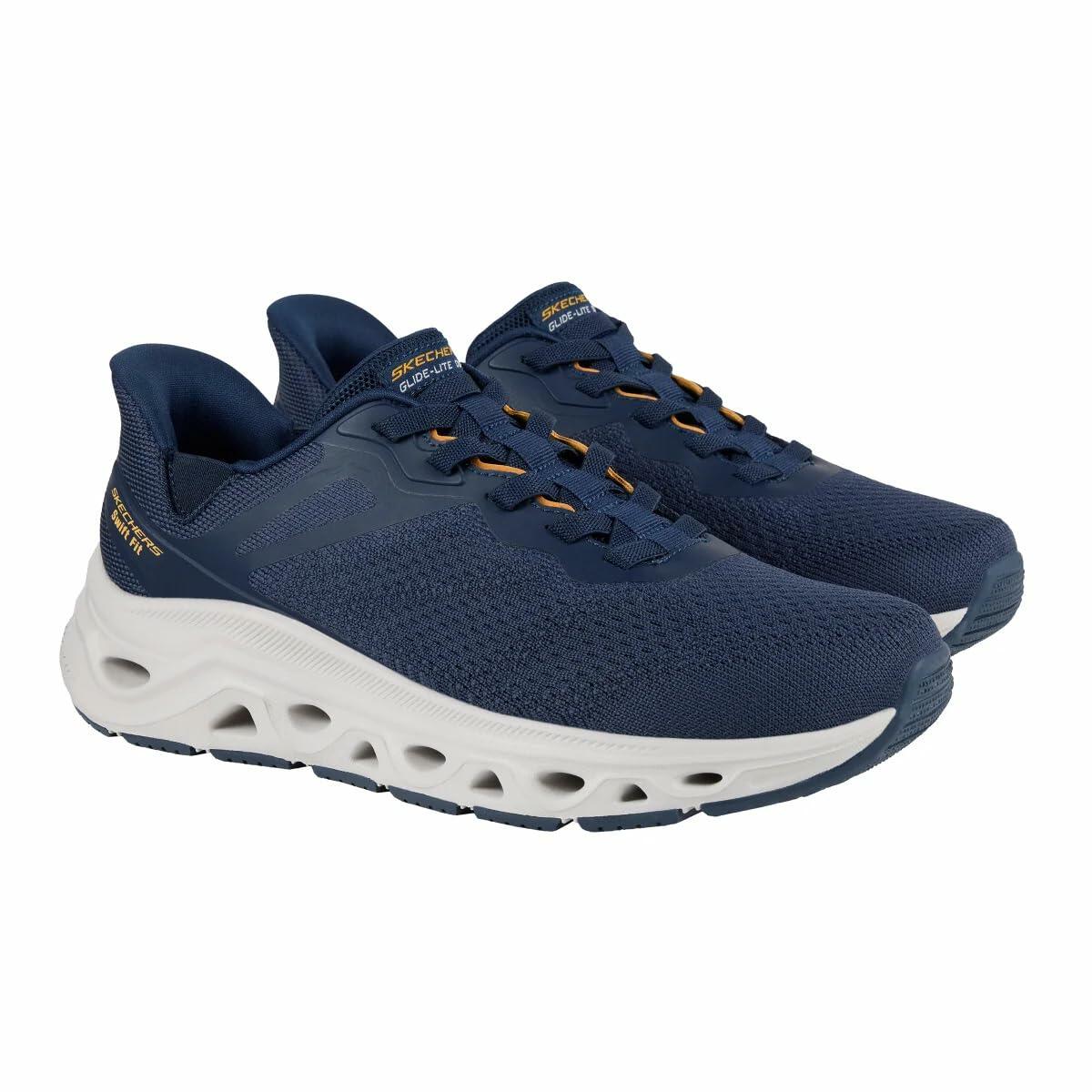 Skechers Men's Go Walk Glide Step 2.0 Vic Sneaker, Navy/Black, 8