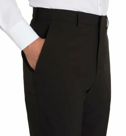 Calvin Klein Men's Slim Fit Stretch Flat Front Dress Pant (US, Waist Inseam, 30, 32, Regular, Regular, Black)