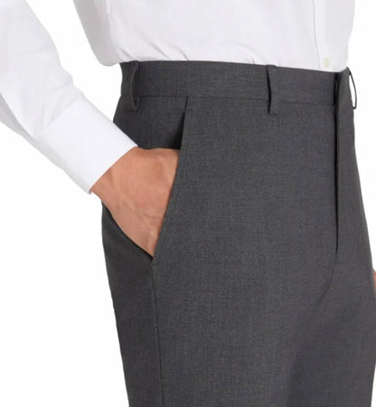 Calvin Klein Men's Slim Fit Stretch Flat Front Dress Pant (US, Waist Inseam, 30, 30, Regular, Regular, Gray)