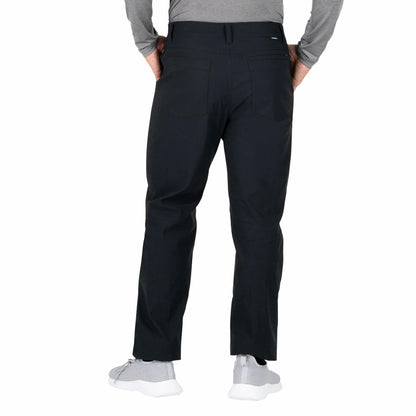 Gerry Men's Water Resistant Fleece Lined Stretch Pants with Zip Pockets and Adjustable Hem, Black (40W x 32L)
