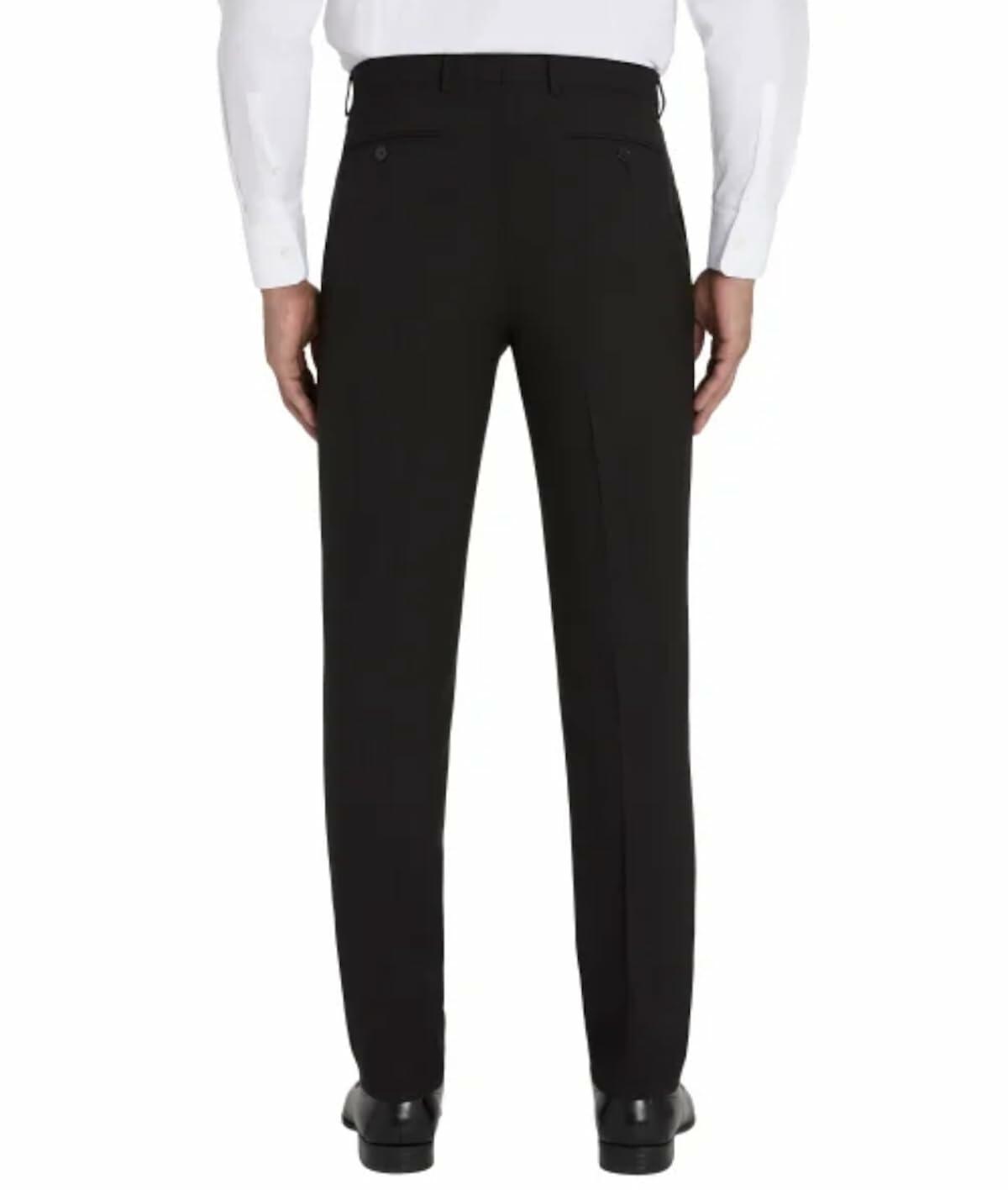 Calvin Klein Men's Slim Fit Stretch Flat Front Dress Pant (US, Waist Inseam, 30, 32, Regular, Regular, Black)