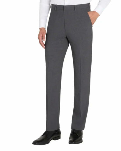Calvin Klein Men's Slim Fit Stretch Flat Front Dress Pant (US, Waist Inseam, 30, 30, Regular, Regular, Gray)