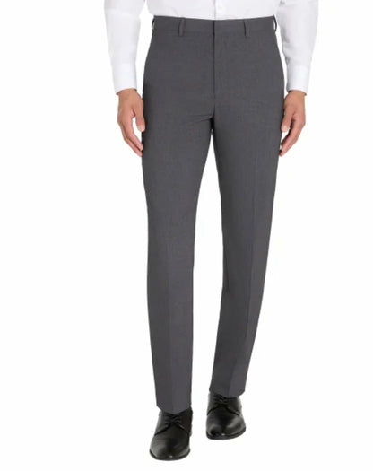 Calvin Klein Men's Slim Fit Stretch Flat Front Dress Pant (US, Waist Inseam, 30, 29, Regular, Regular, Gray)