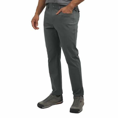Weatherproof Vintage Men’s Tech Pants – Water-Resistant Stretch Performance Pants with Flex Waistband, Straight Fit (Gray, 32x34)