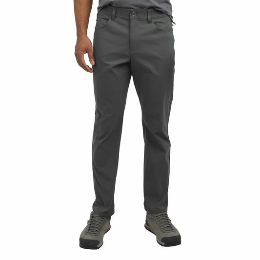 Weatherproof Vintage Men’s Tech Pants – Water-Resistant Stretch Performance Pants with Flex Waistband, Straight Fit (Gray, 32x34)