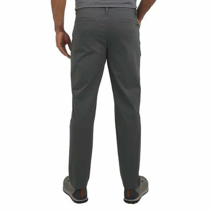 Weatherproof Vintage Men’s Tech Pants – Water-Resistant Stretch Performance Pants with Flex Waistband, Straight Fit (Gray, 32x34)