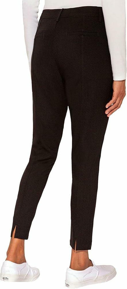 Mario Serrani Women's Textured Pull On Pants (Black, Medium)