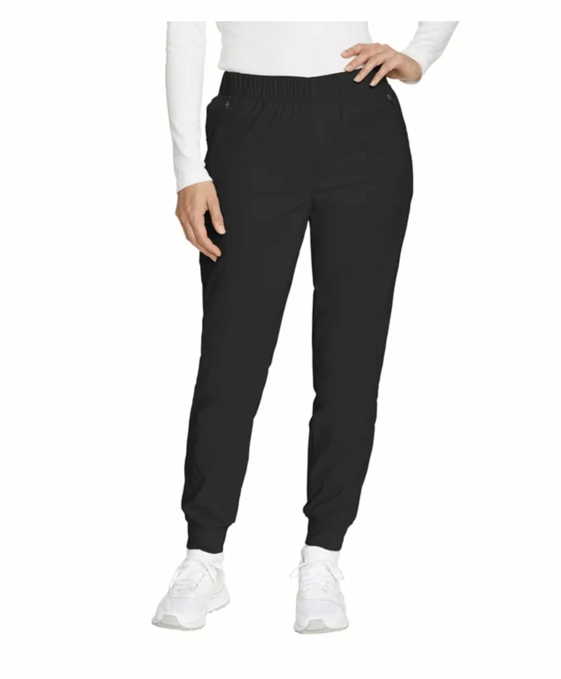 Eddie Bauer Women's Rainier Fleece Lined Jogger Pant (US, Numeric, 6, Regular, Regular, Black)