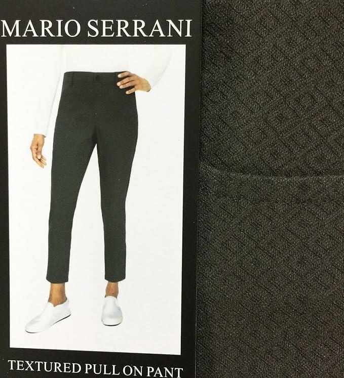 Mario Serrani Women's Pull On Pants, Textured (US, Alpha, X-Large, Regular, Regular, Green)