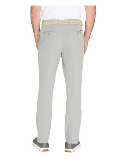 Greg Norman Men's Textured Performance Stretch Chino Pant (US, Waist Inseam, 30, 30, Regular, Regular, Gray)