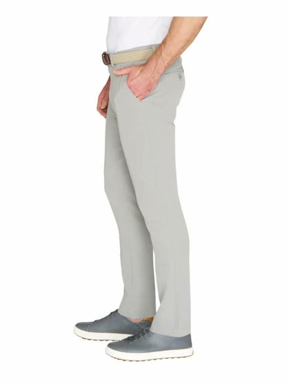 Greg Norman Men's Textured Performance Stretch Chino Pant (US, Waist Inseam, 30, 30, Regular, Regular, Gray)