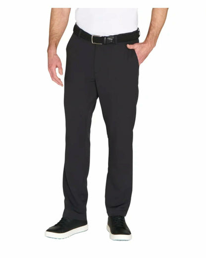 Greg Norman Men's Textured Performance Stretch Chino Pant (US, Waist Inseam, 32, 30, Regular, Regular, Black)