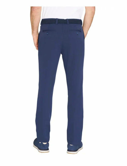 Greg Norman Men's Textured Performance Stretch Chino Pant (US, Waist Inseam, 30, 30, Regular, Regular, Blue)
