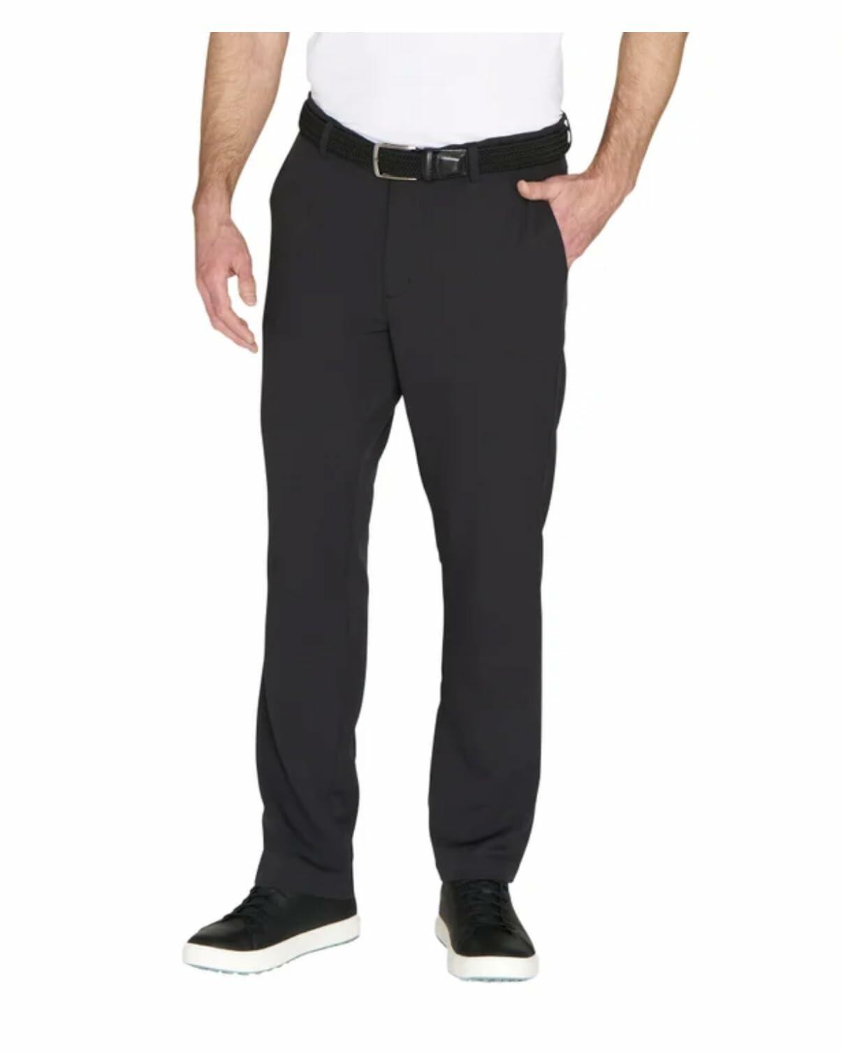 Greg Norman Men's Textured Performance Stretch Chino Pant (US, Waist Inseam, 30, 32, Regular, Regular, Black)