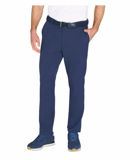 Greg Norman Men's Textured Performance Stretch Chino Pant (US, Waist Inseam, 30, 30, Regular, Regular, Blue)