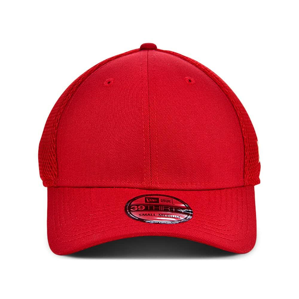 New Era Blank Custom 39THIRTY Stretch-Fitted Cap (US, Alpha, Small, Neo Red)