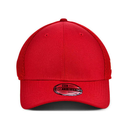 New Era Blank Custom 39THIRTY Stretch-Fitted Cap (US, Alpha, Small, Neo Red)