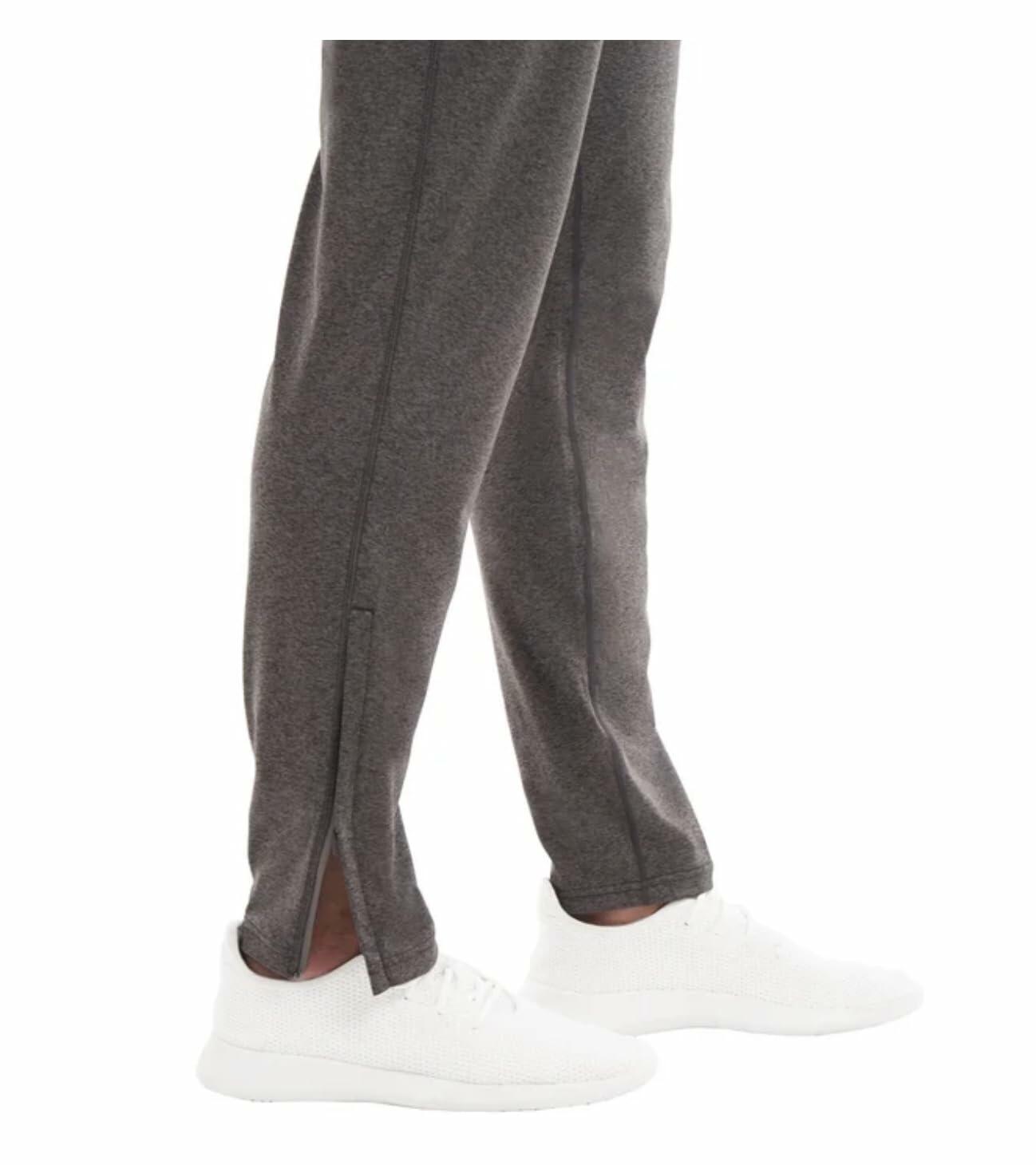 KIRKLAND Signature Men's Moisture Wicking Active Jogger Pant, Tapered Leg Opening with Zippers (US, Alpha, Large, Regular, Regular, Grey)